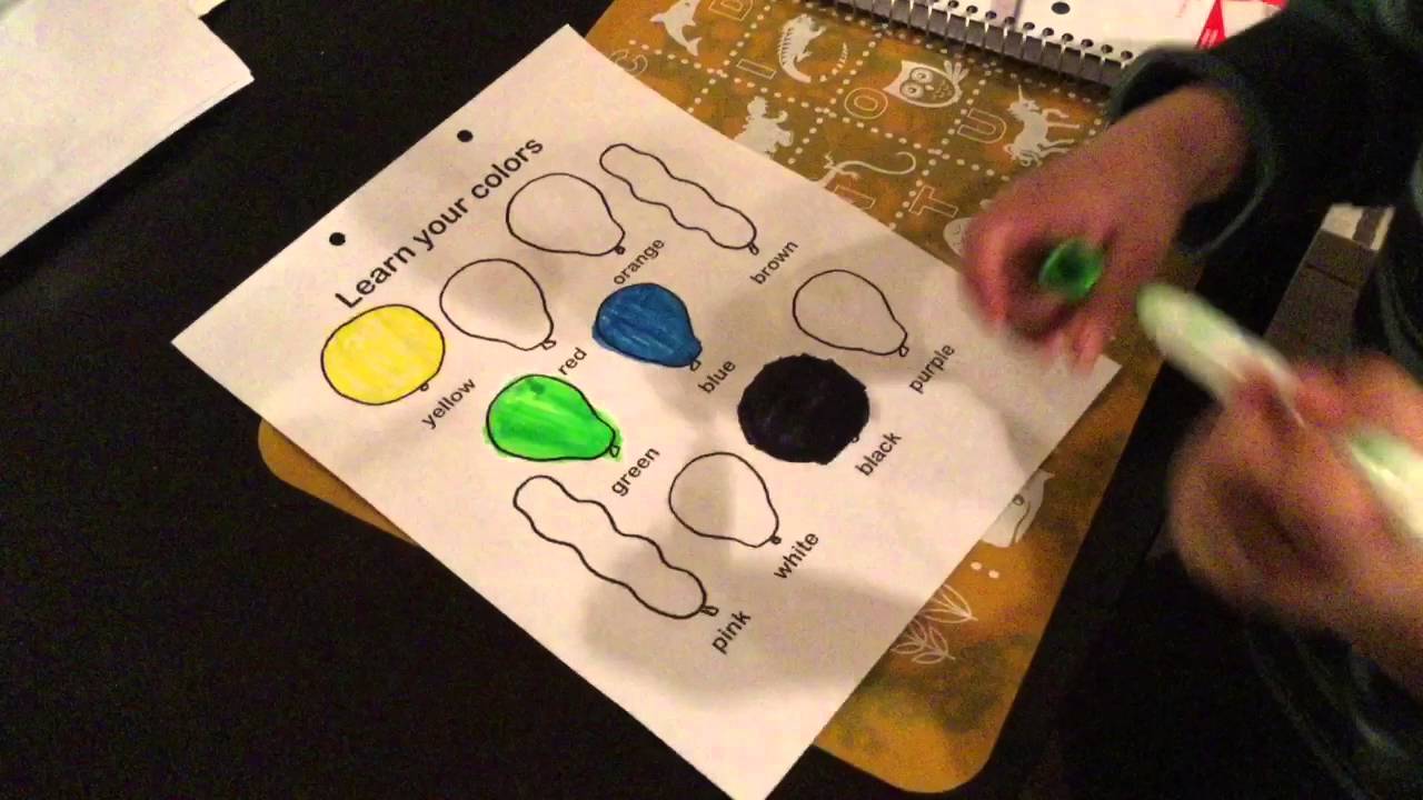 Learn Your Colors (by coloring balloons) by 1000 Books Before Kindergarten